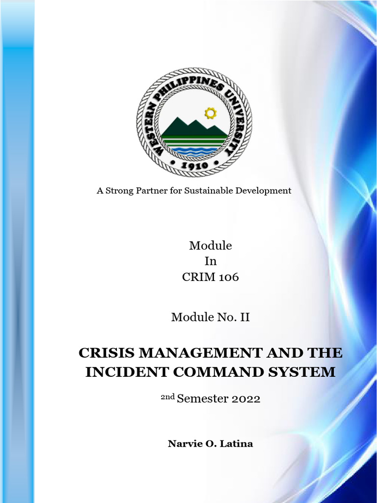 MODULE 2 Crisis Management | PDF | Paranoia | Negotiation