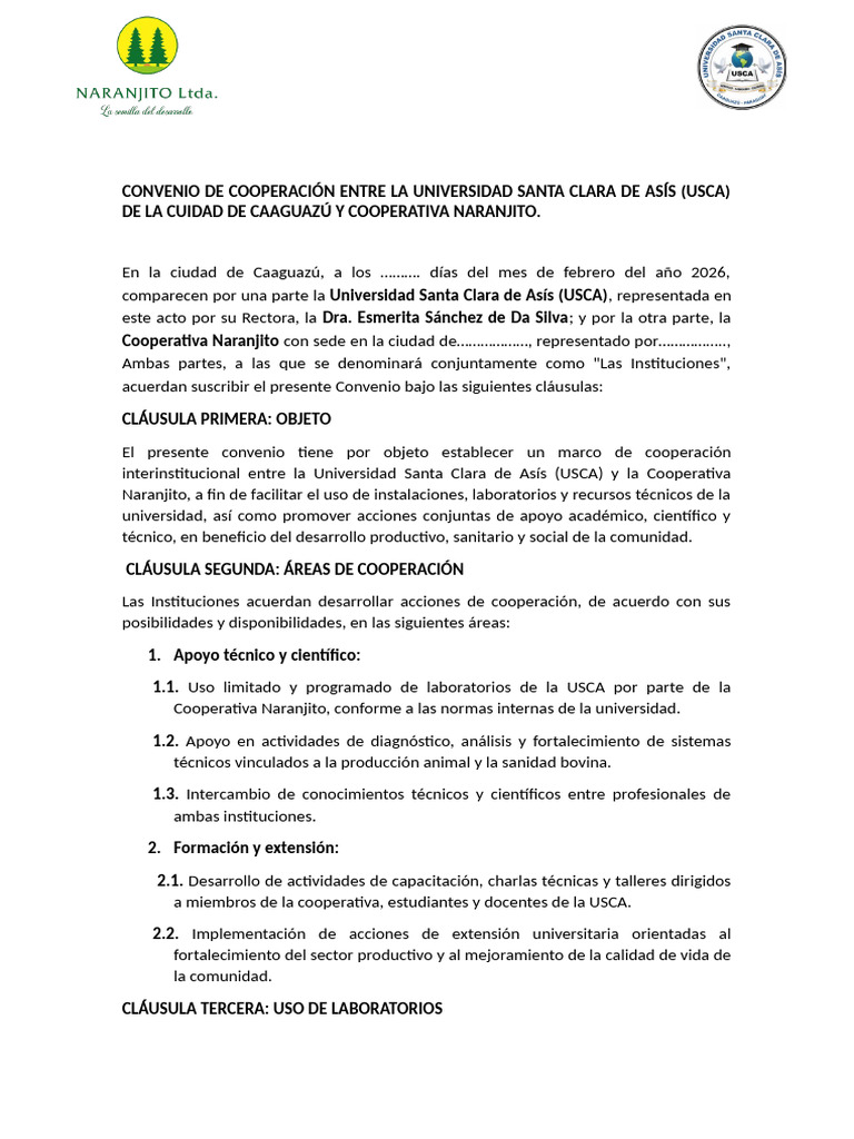 Convenio de Cooperación | PDF