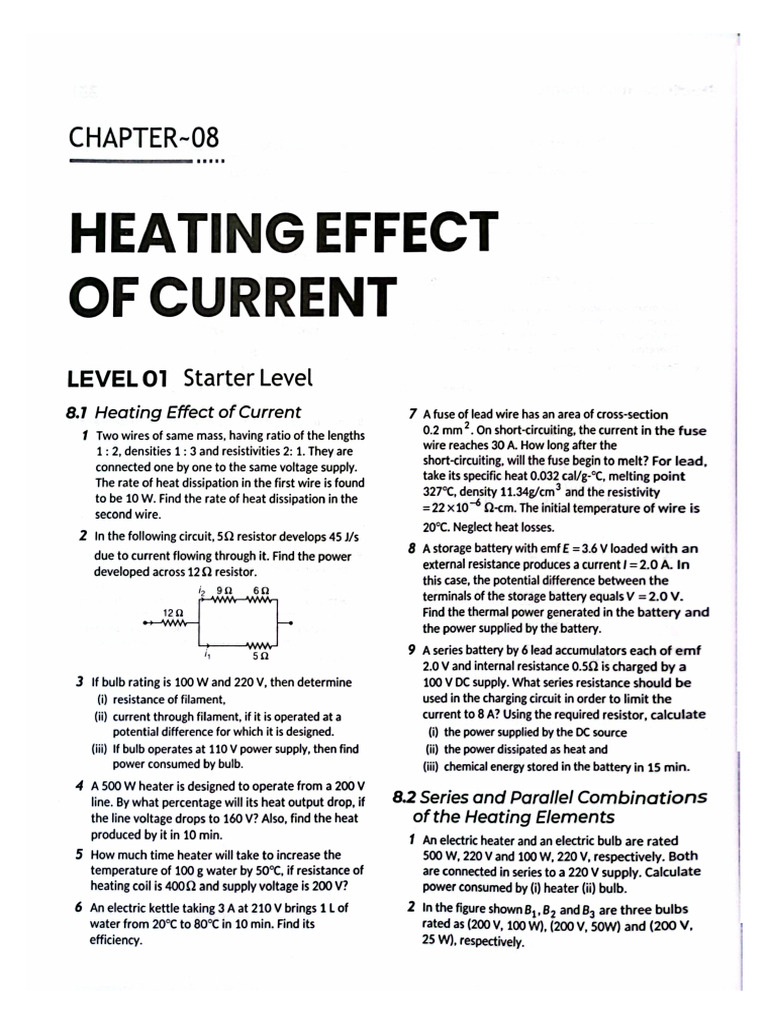 Heating Effect of Current-1 | PDF