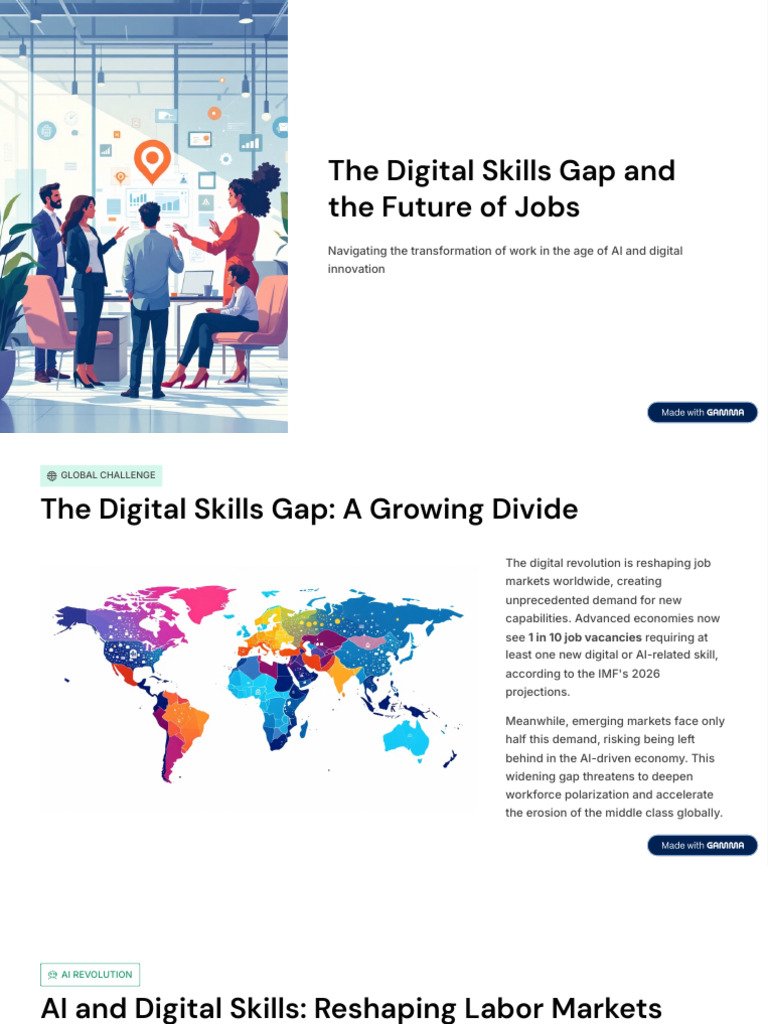 The Digital Skills Gap and the Future of Jobs | PDF | Employment ...