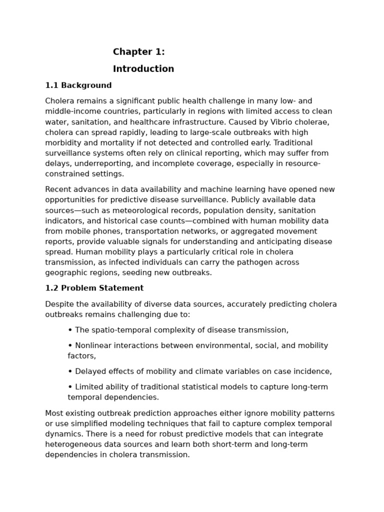 Project Chapters 1 and 2-1 | PDF | Deep Learning | Cholera