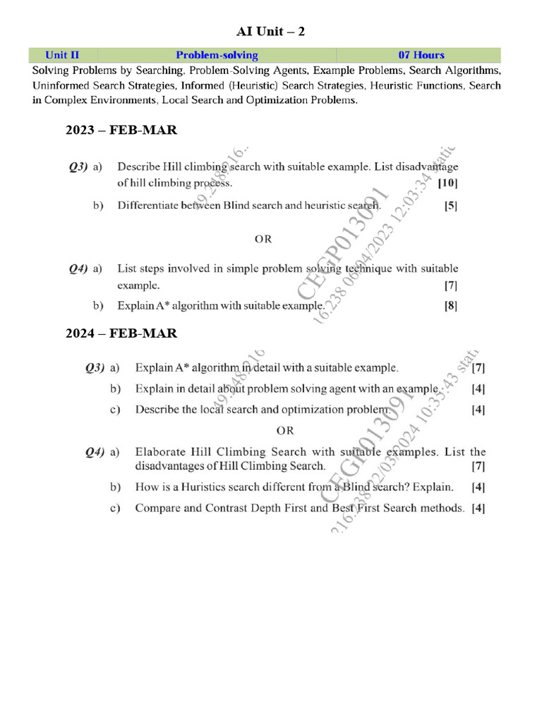 Ai Unit 2 | PDF