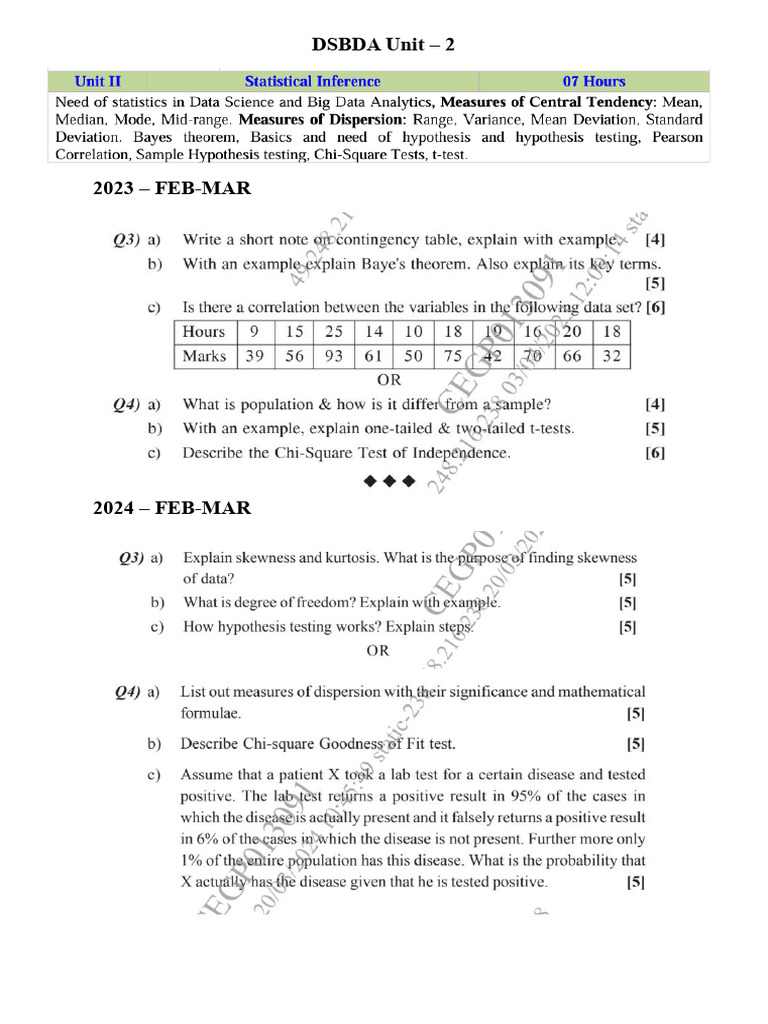 Dsbda Unit 2 | PDF