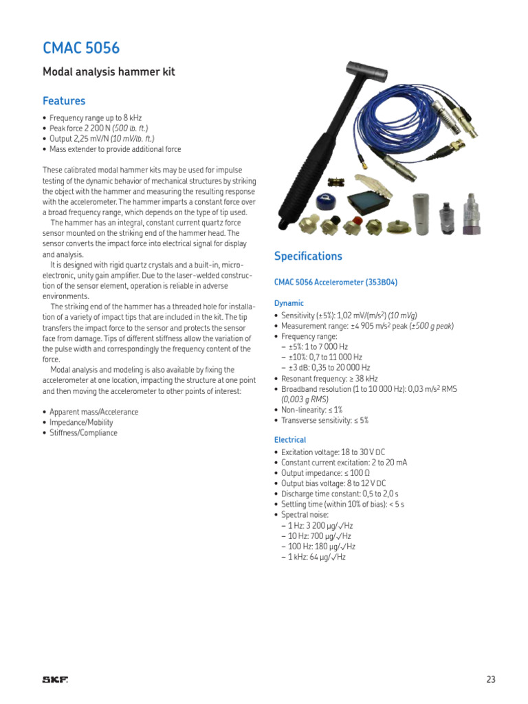 Hammer Skf Test | PDF | Accelerometer | Sensor