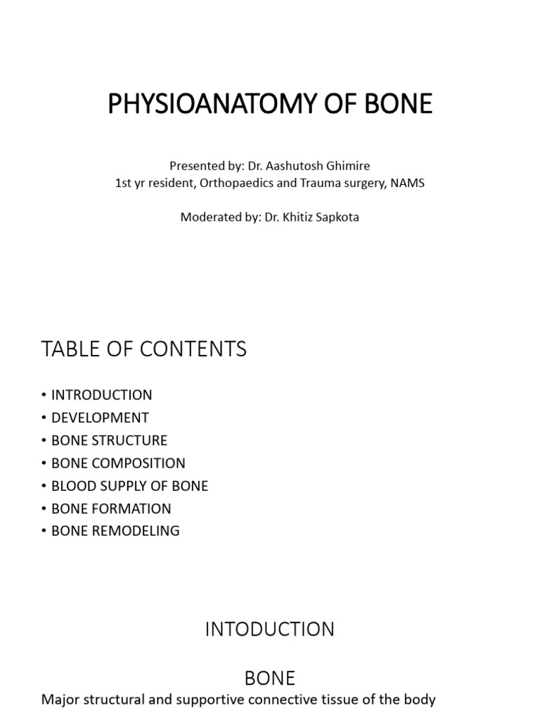 physioanatomy of bone; anatomy of bone; physiology of bone | PDF | Bone ...