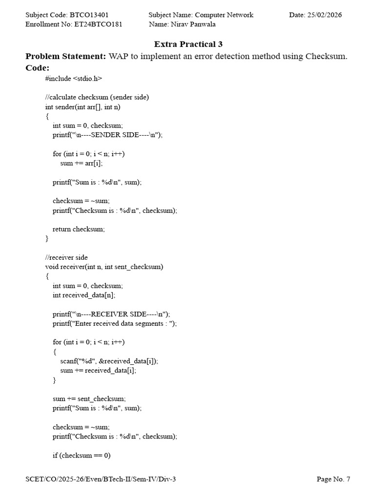 Extra Practical 3 | PDF