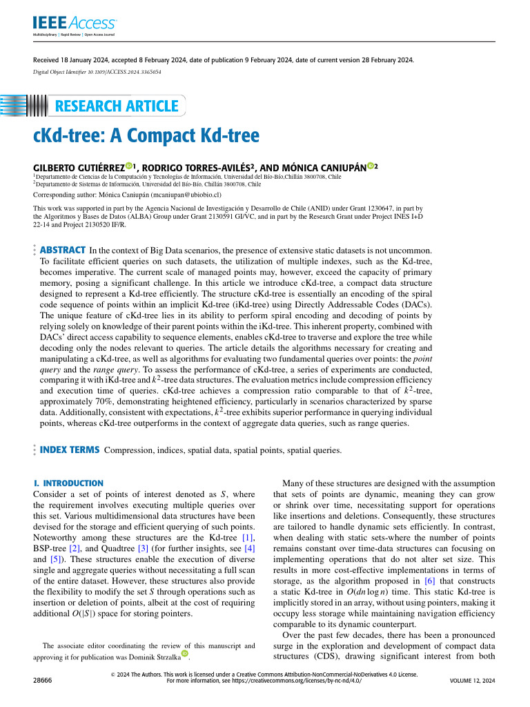 CKd-tree A Compact Kd-Tree | PDF | Information Retrieval | Computer ...