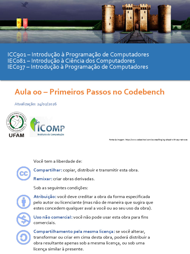 Aula 00 - Primeiros Passos No Codebench | PDF | Algoritmos ...