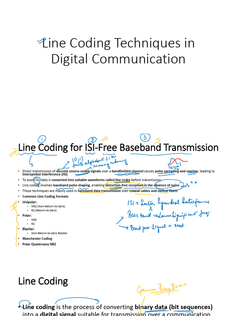 Line Coding Techniques in Digital Communication | PDF | Digital Signal ...
