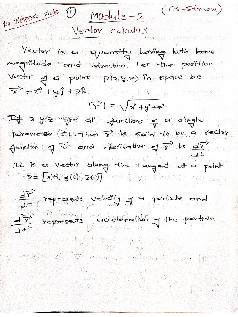 1BMATS101 Module - 2 Vector Calculus | PDF