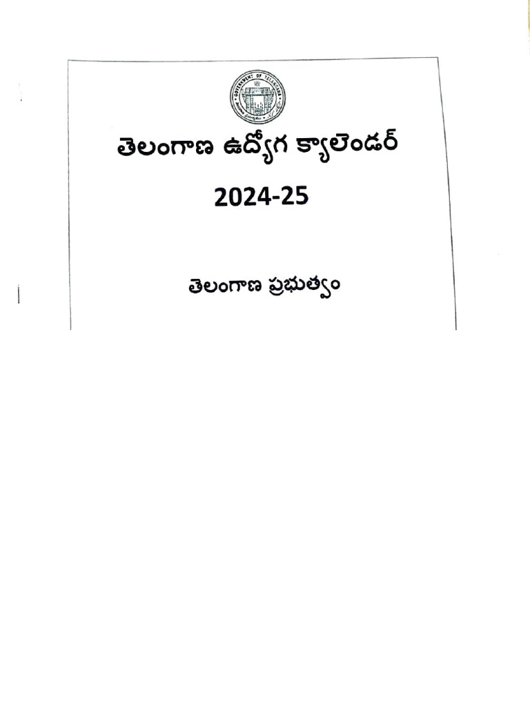 Telangana Job Calendar | PDF | Pharmacist | Qualifications