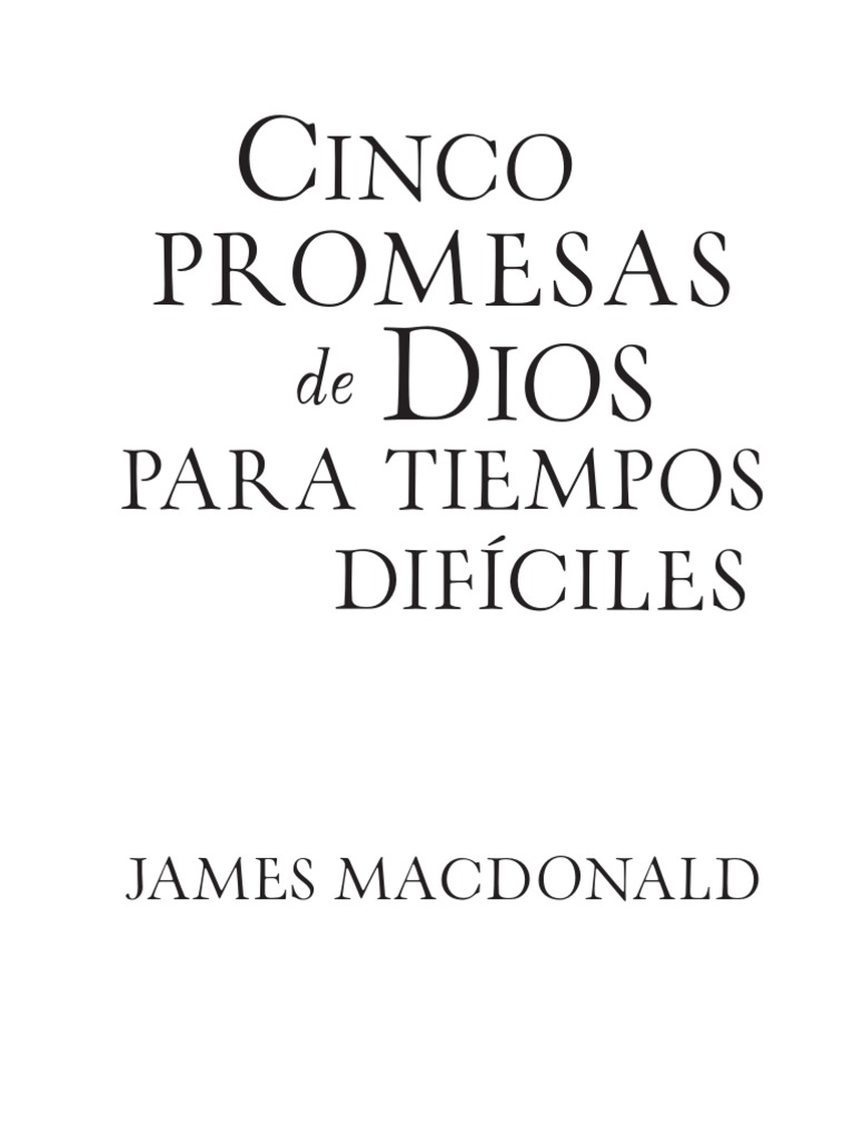 Cinco Promesas de Dios para Tiempos Dificiles | PDF | Fe | San Pedro