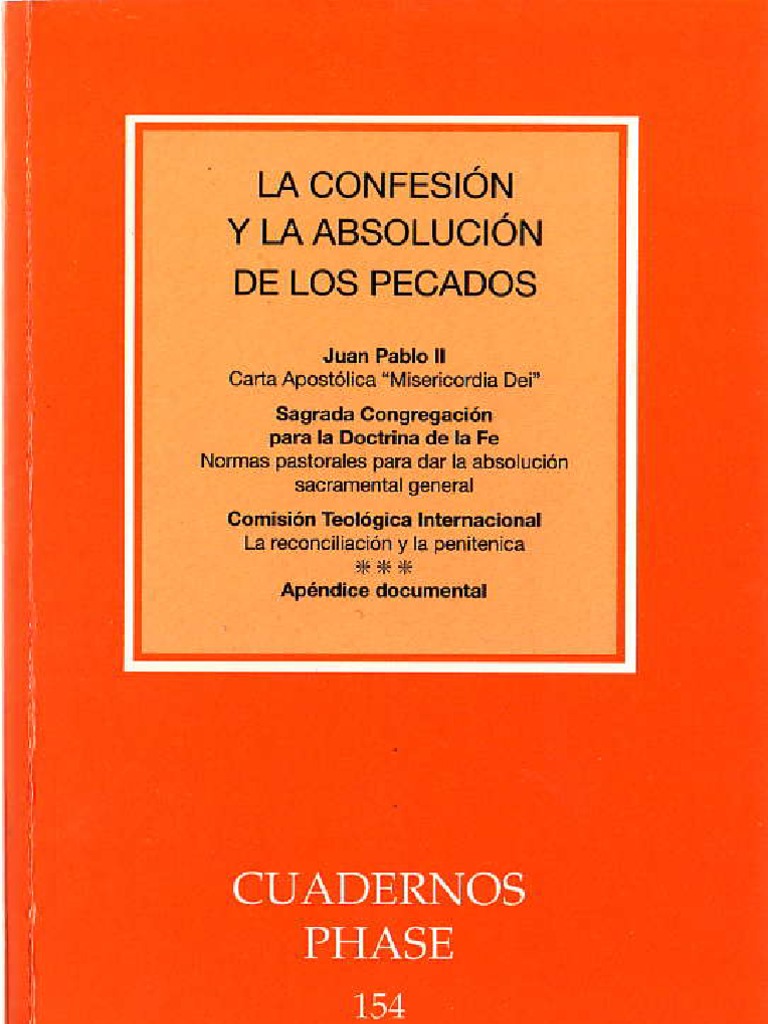 La Absolución de Pecados en la Penitencia | PDF | Penitencia ...