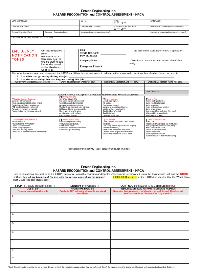 HRCA-NEW | PDF | Personal Protective Equipment | Hazards
