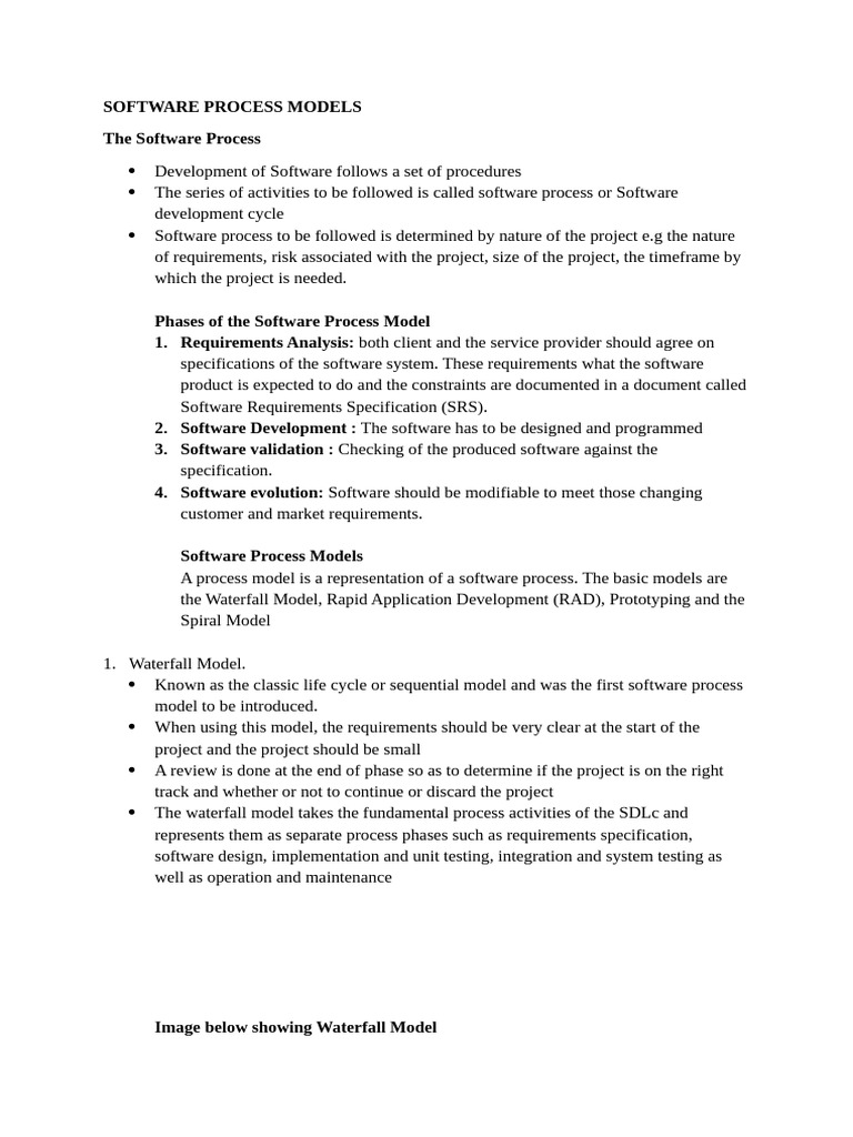 Software Process Models | PDF | Software Development Process | Systems ...