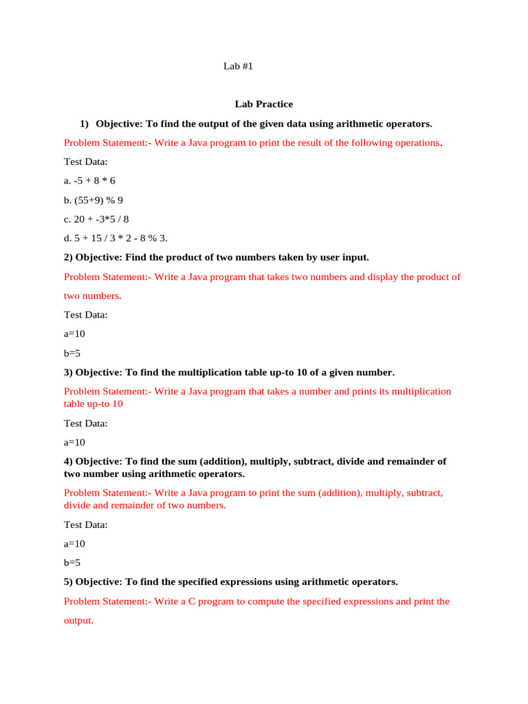 Lab 1 | PDF