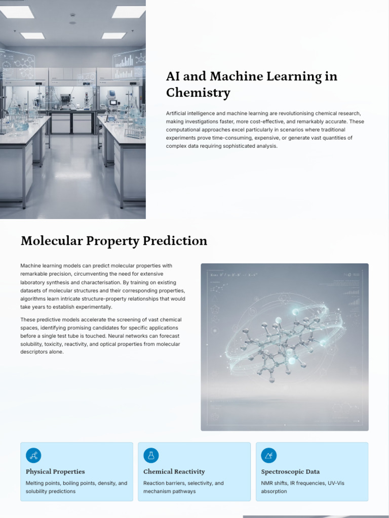 Role of AI and ML in chemistry | PDF | Machine Learning | Drug Discovery