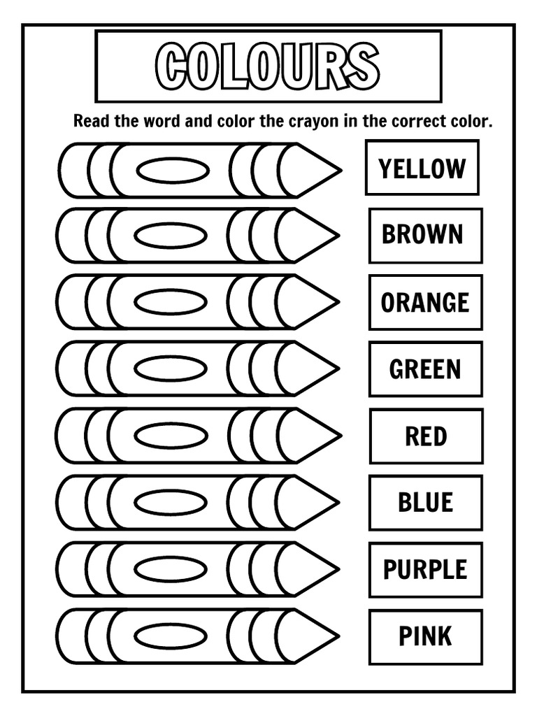 I Know My Colors Worksheet | PDF