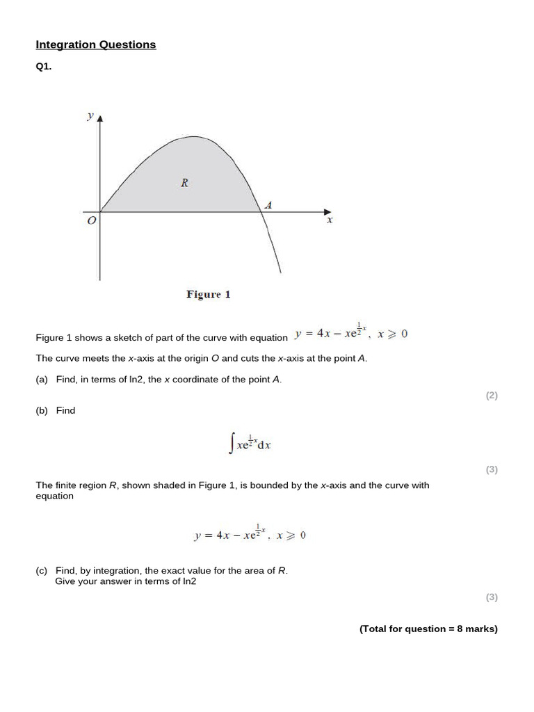 Integration Exam Questions | PDF | Integral | Mathematical Physics