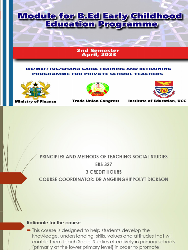 EBS 327 Principles and Methods of Teaching Social Studies | PDF ...