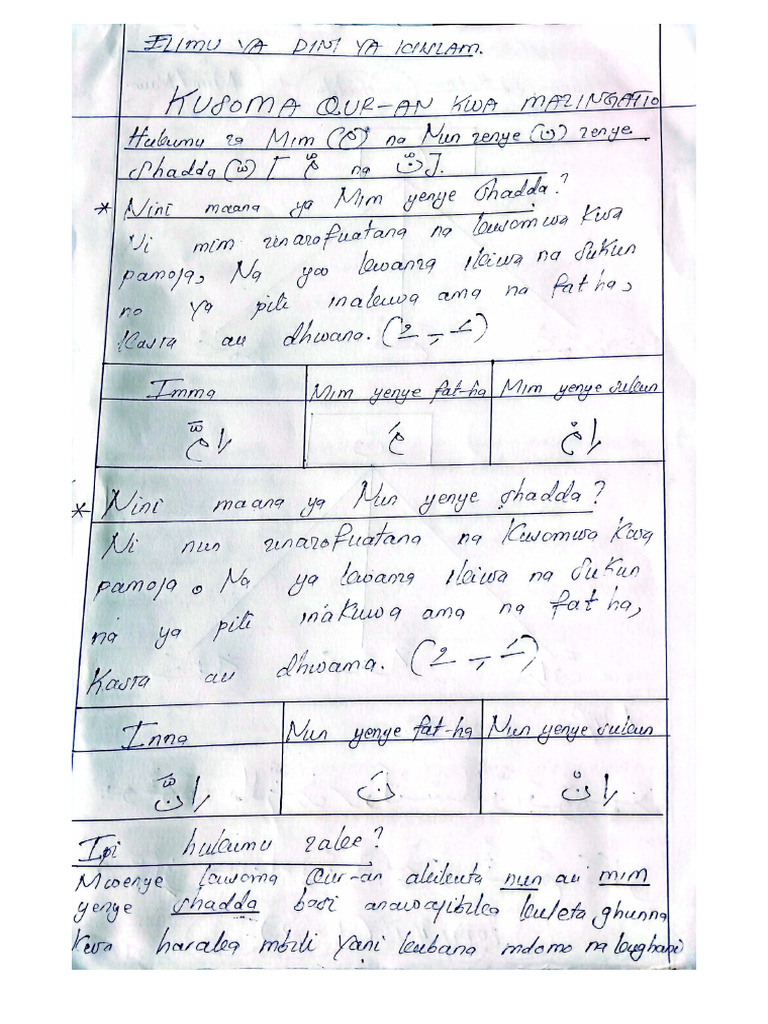 Form Two Notes Topic 4 | PDF