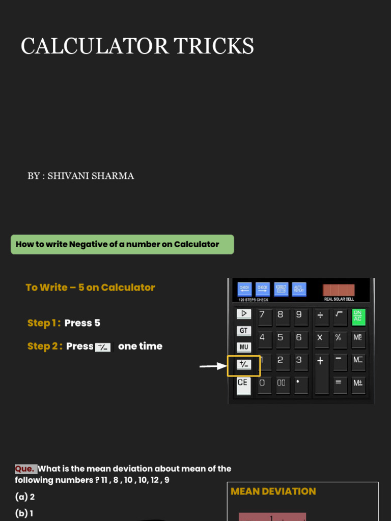 Quantitative Aptitude Calculator Tricks | PDF | Square Root | Present Value