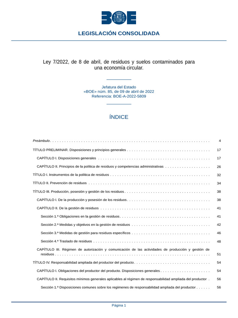 Residuos 2022 5809 Consolidado | PDF | Residuos | Reciclaje