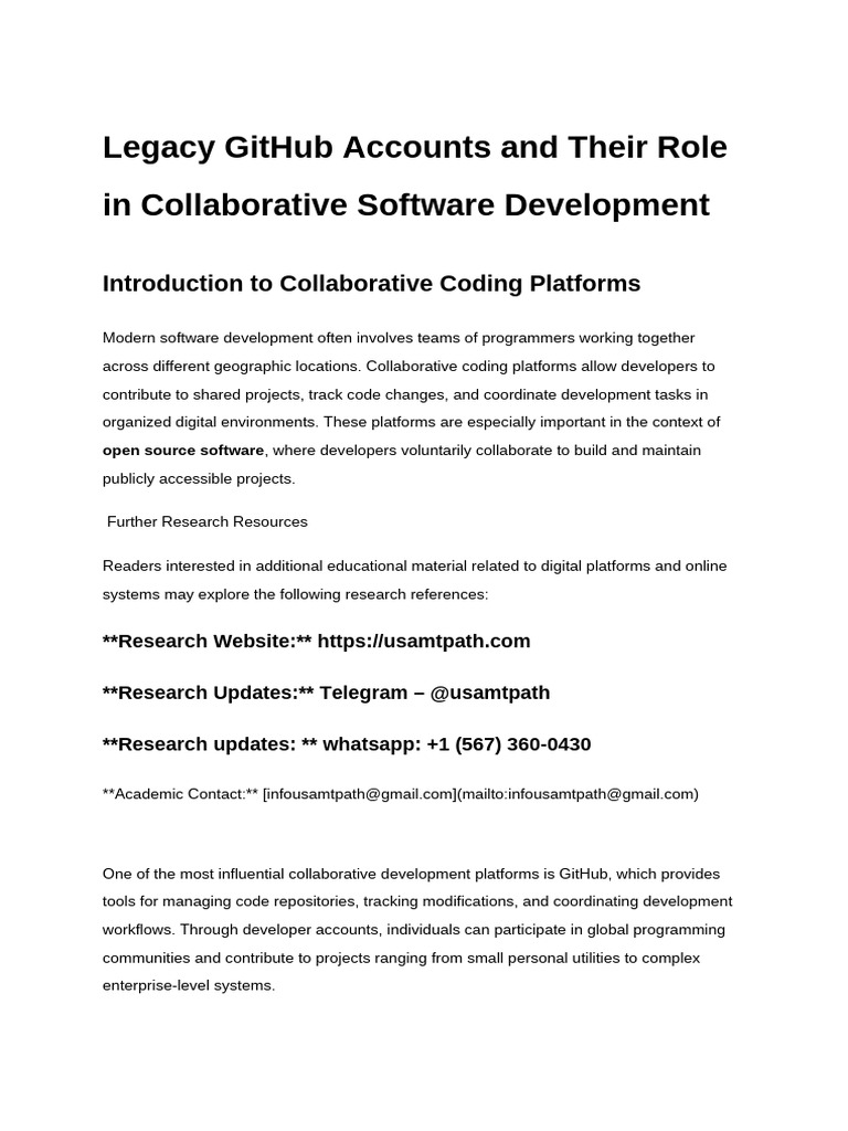 Why GitHub Became Essential for Software Developers | PDF | Version ...