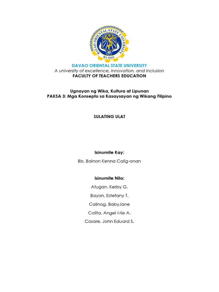 Fili 106 Group 3 | PDF