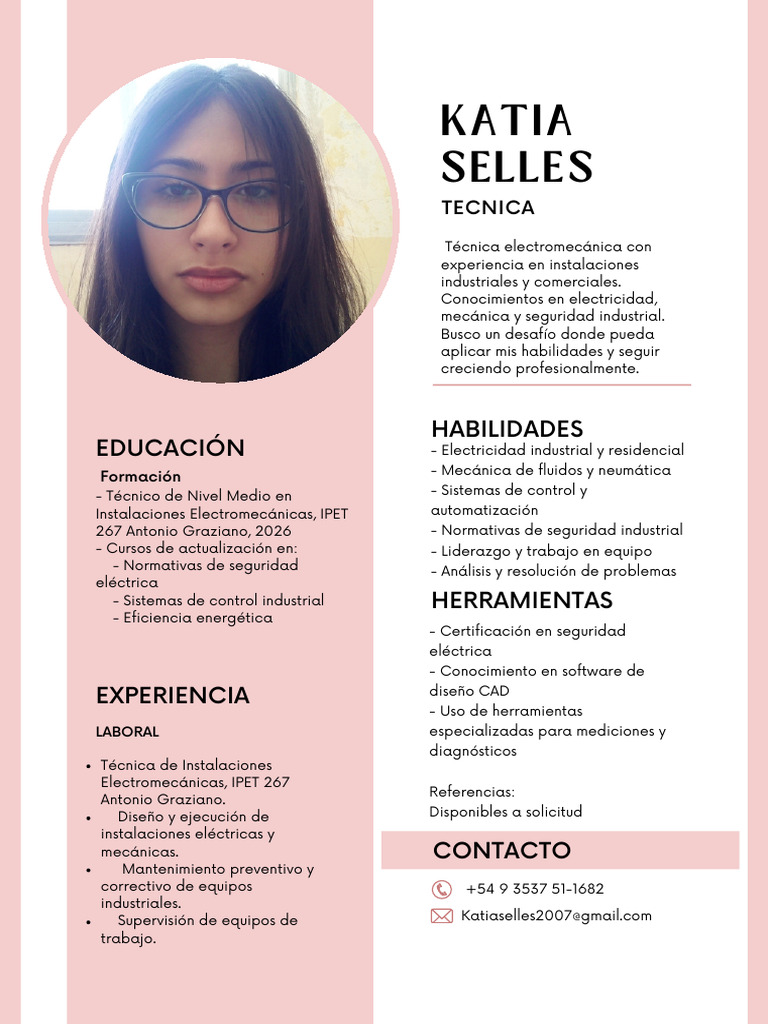 Cv Curriculum Con Foto Trabajo Formal Rosa y Blanco_20250925_144943 ...