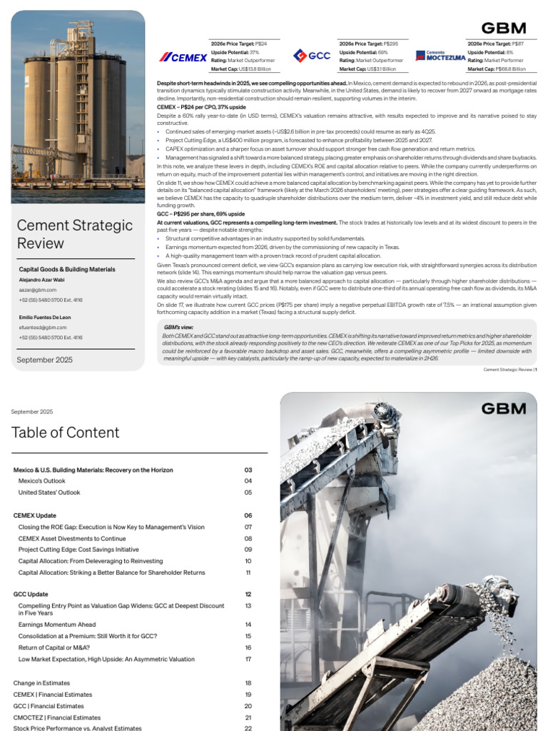 Cement Strategic Review | PDF | Mergers And Acquisitions | Free Cash Flow