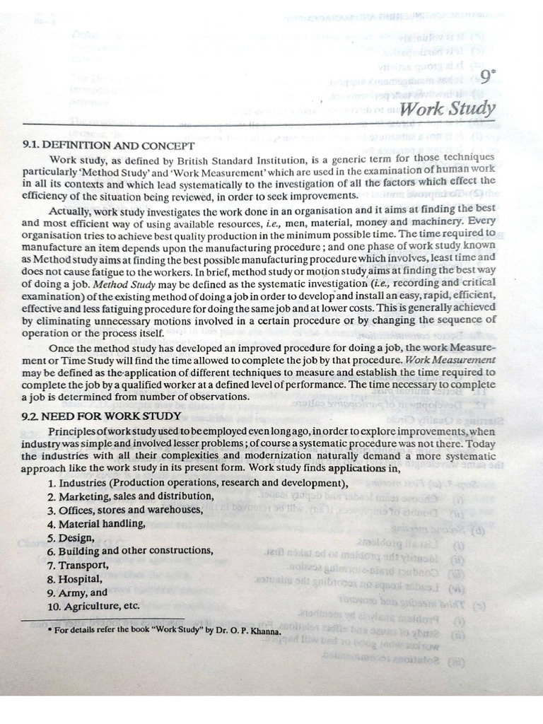 Work Study | PDF