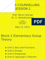 Mte-06 Counselling Session-1: Prof. Parvin Sinclair Dr. S. Venkataraman