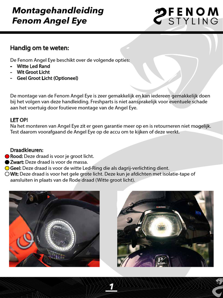 Montagehandleiding Fenom Angel Eye | PDF