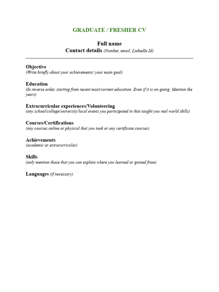 Professional N Graduate CV Templates | PDF