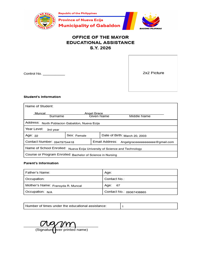 Educational Assistance Form | PDF