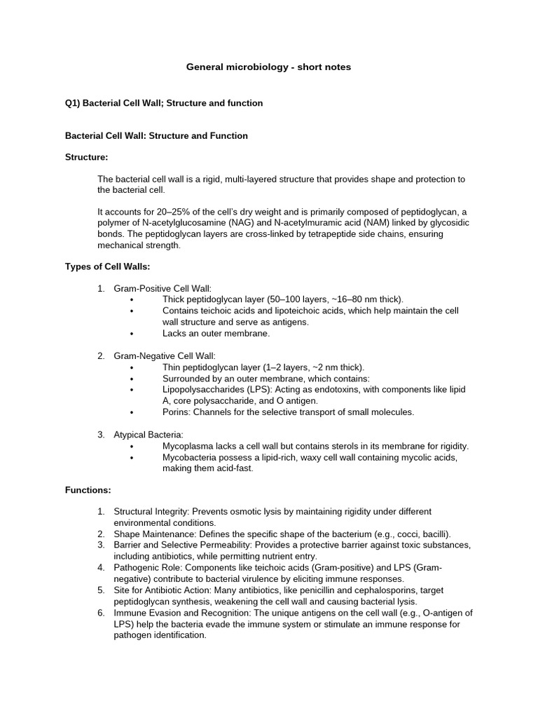 General Microbiology Short Notes | PDF | Vaccines | Virus