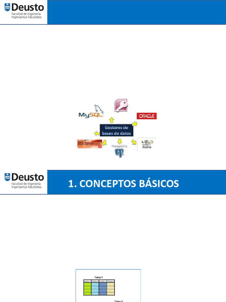 Tema 0_repaso Bases de Datos Relacionales | PDF
