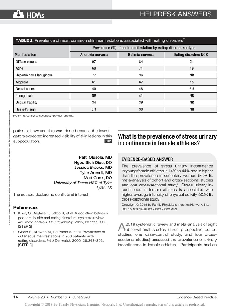 12 - What is the Prevalence of Stress Urinary Incontinence in Female ...