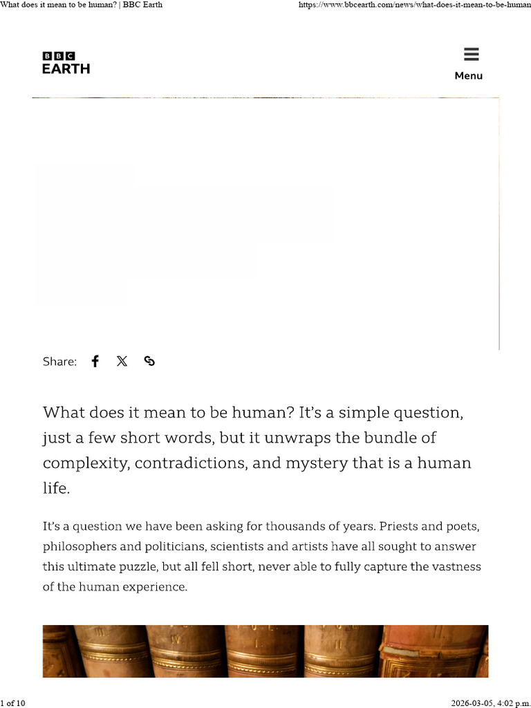 BBC on Humanity | PDF