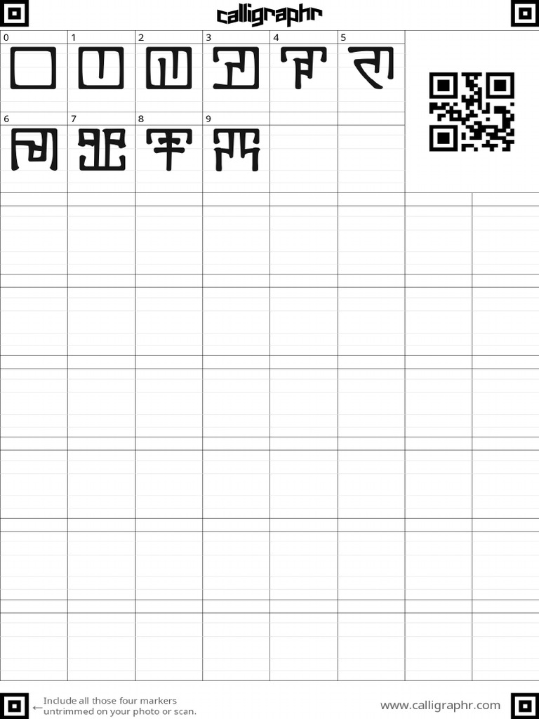 Calligraphr Template | PDF