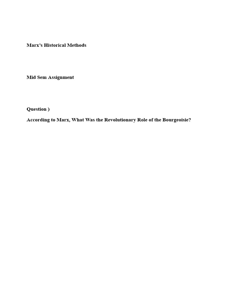 Marx Methods - Mid Sem Assignment | PDF | Exploitation Of Labour ...