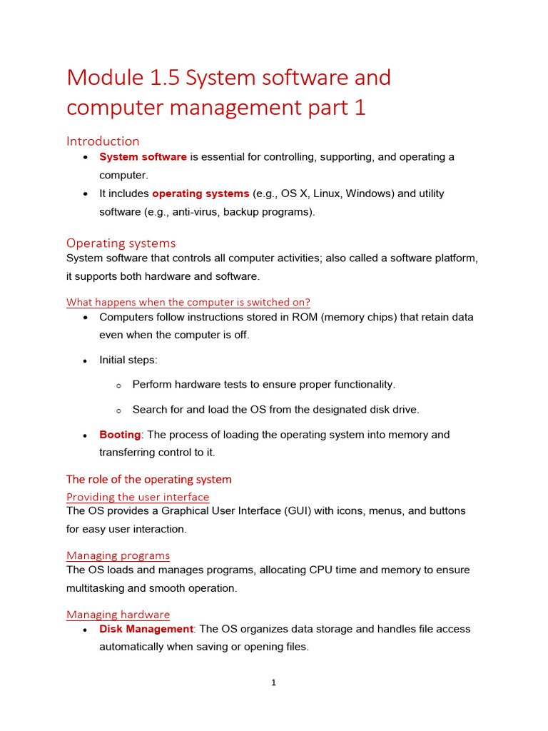Module 1.5 Part 1 | PDF | Operating System | Programming