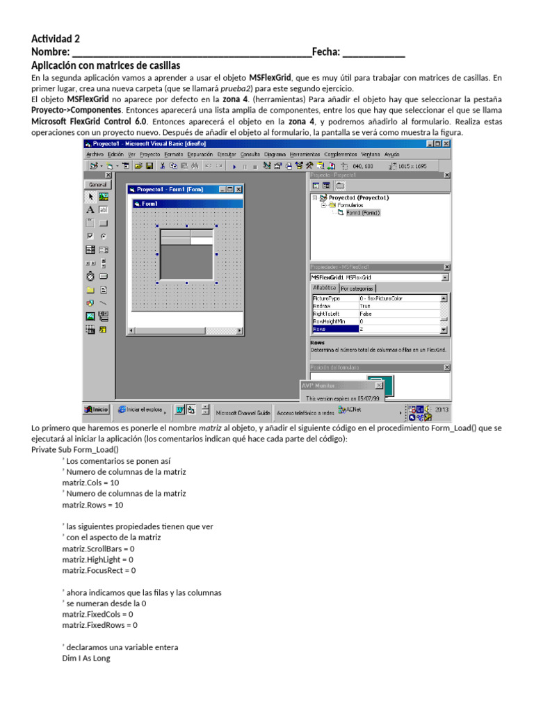 Actividad 2 | PDF | Matriz (Matemáticas) | Programación de computadoras