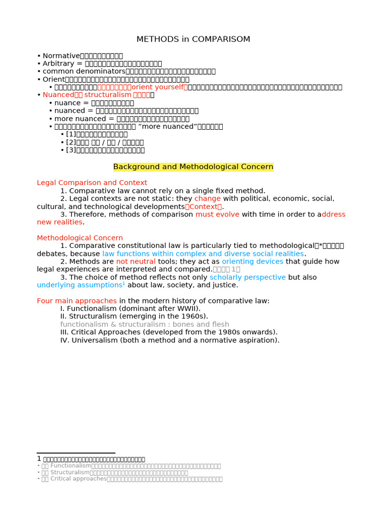 Methods in Comparison | PDF | Human Rights