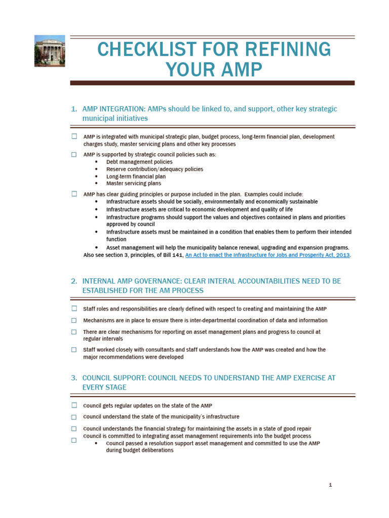 1f Checklist | PDF