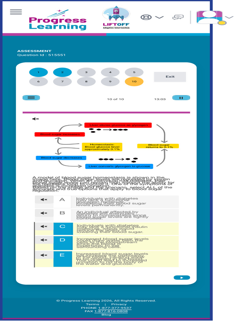 Progress Learning 5 | PDF | Diabetes | Homeostasis