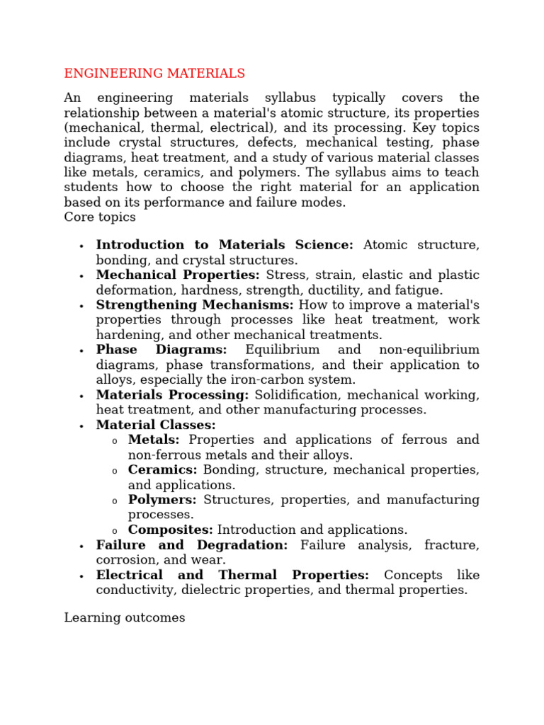 Engineering Materials 2 | PDF | Deformation (Engineering) | Crystal ...