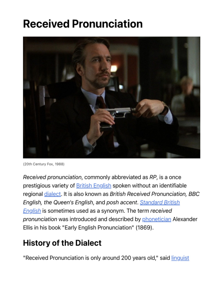 7. Definition and Examples of Received Pronunciation | PDF | English ...