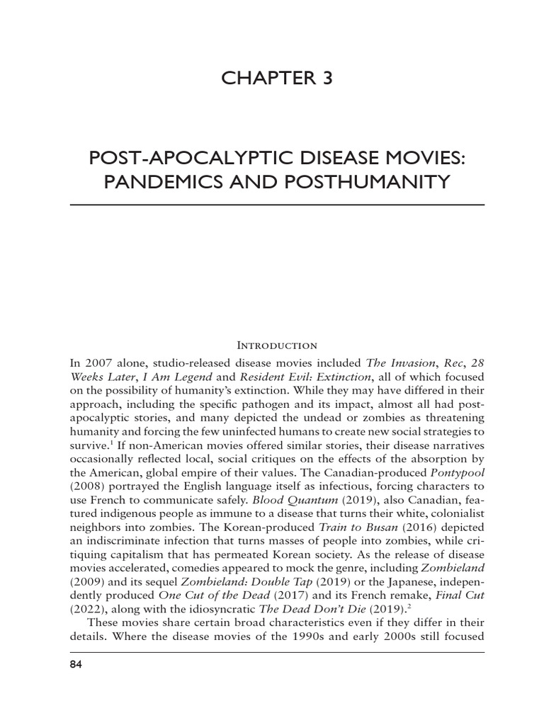 Wk7 Alpert Eisenberg Mordechai Pandemics Posthumanity | PDF | Zombies ...